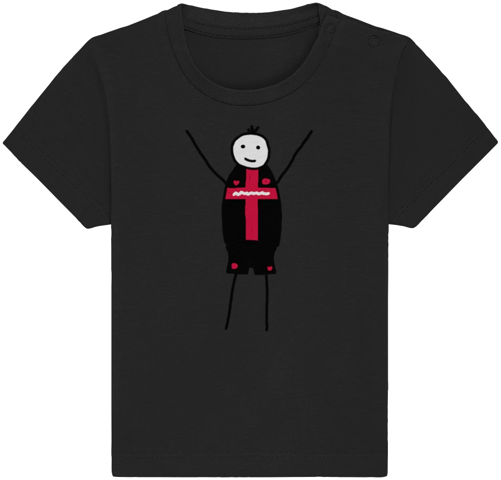 Leverkusen Fan-T-Shirt Strichmännchen - Baby Organic Shirt Leverkusen Fan-T-Shirt Strichmännchen - Baby Organic Shirt