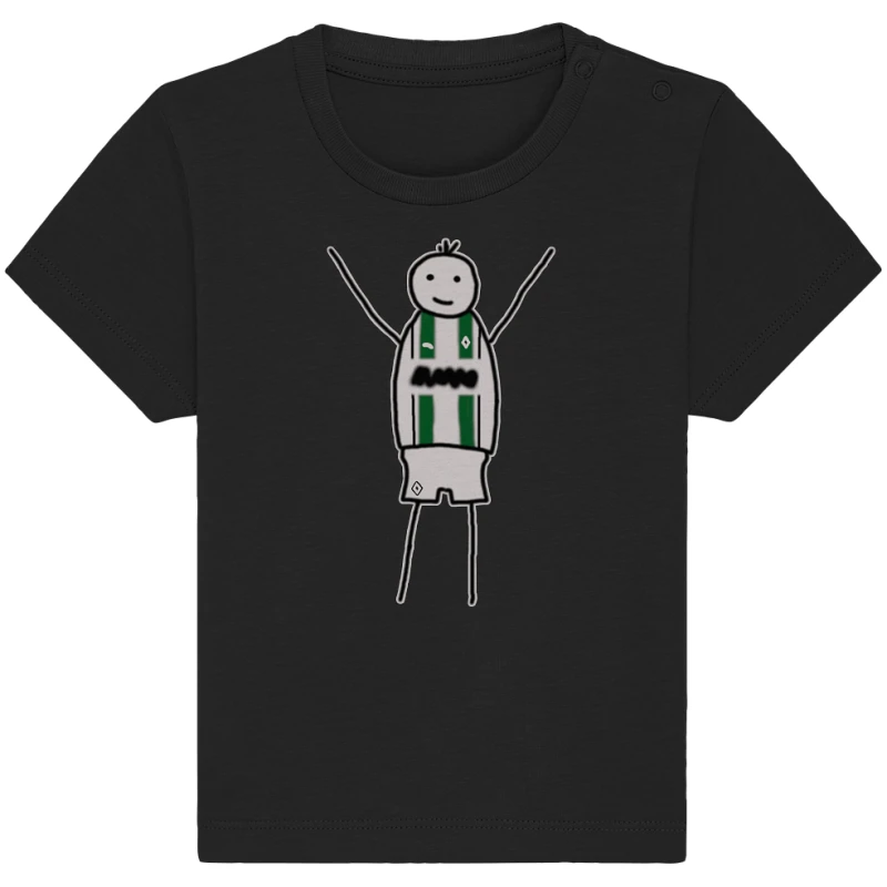 Mönchengladbach Fan-T-Shirt Strichmännchen - Baby Organic Shirt Mönchengladbach Fan-T-Shirt Strichmännchen - Baby Organic Shirt