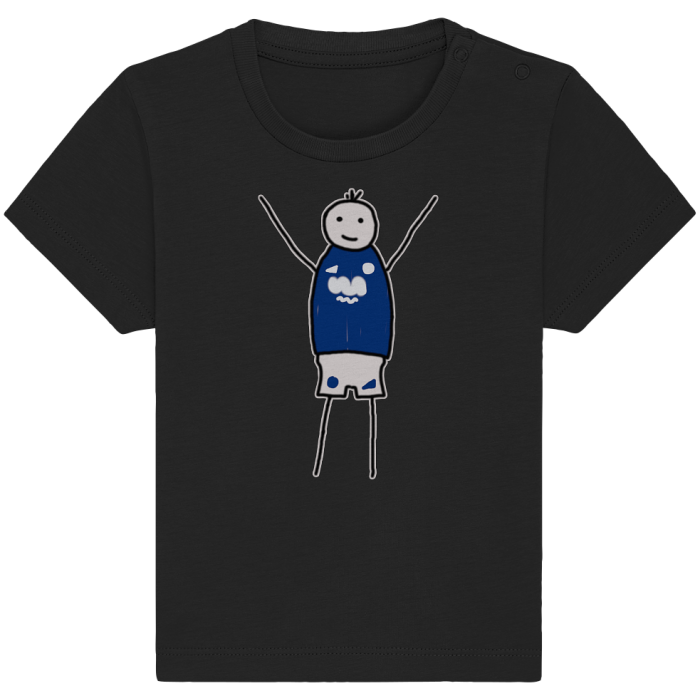 Schalke Fan T-Shirt Strichmännchen - Baby Organic Shirt