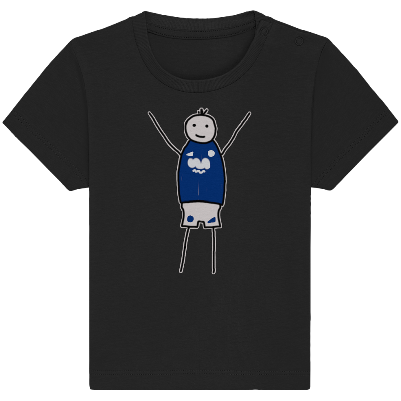 Schalke Fan T-Shirt Strichmännchen - Baby Organic Shirt