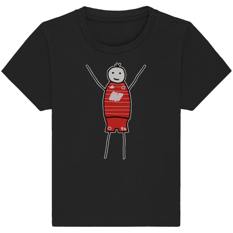 München Fan T-Shirt Strichmännchen - Baby Organic Shirt