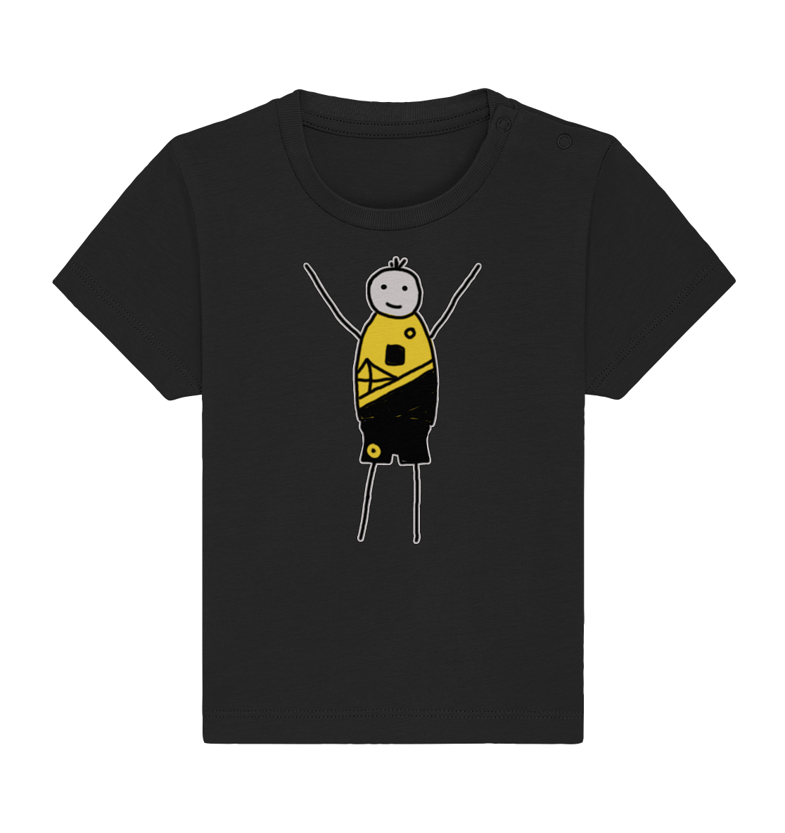 Dortmund Fan-T-Shirt Strichmännchen - Baby Organic Shirt Dortmund Fan-T-Shirt Strichmännchen - Baby Organic Shirt