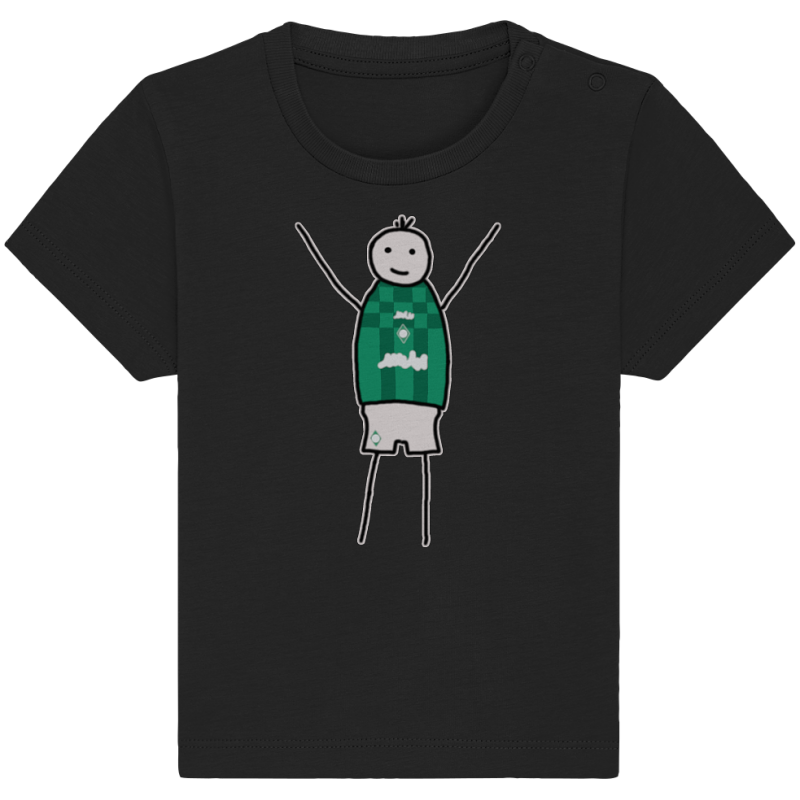Bremen Fan-T-Shirt Strichmännchen - Baby Organic Shirt