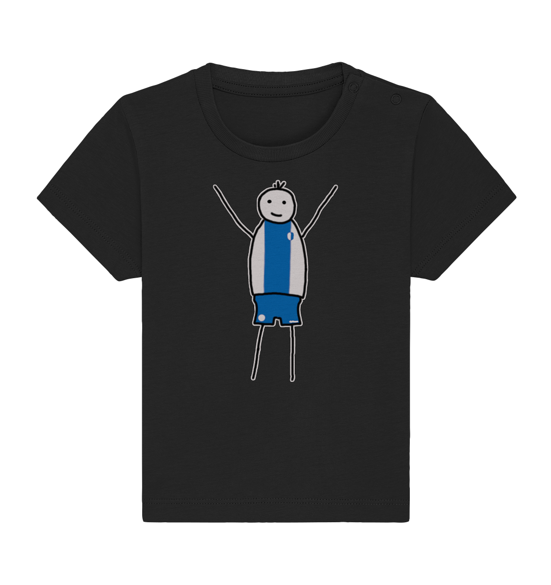 Magdeburg Fan-T-Shirt Strichmännchen - Baby Organic Shirt Magdeburg Fan-T-Shirt Strichmännchen - Baby Organic Shirt