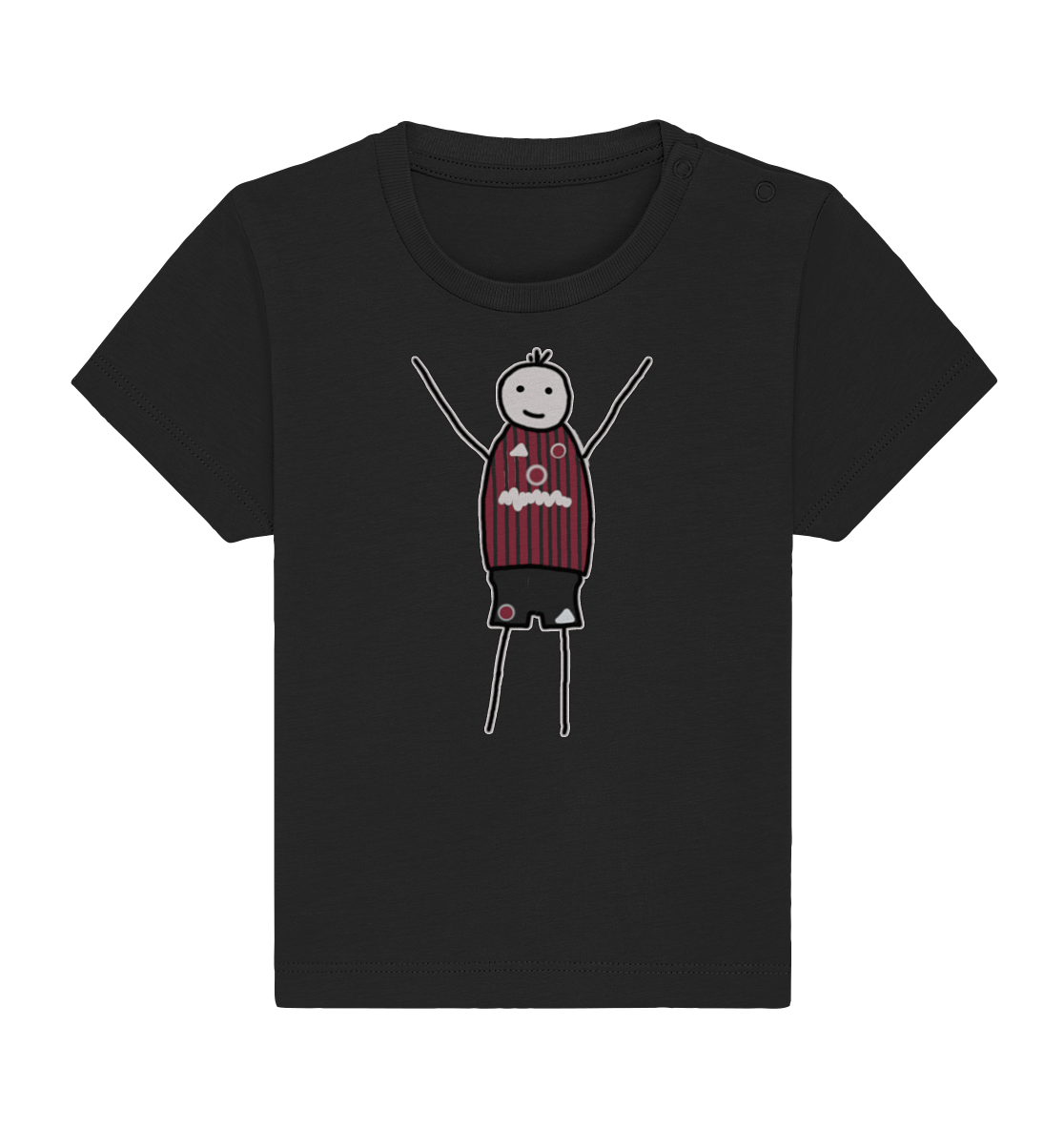 Nürnberg Fan-T-Shirt Strichmännchen - Baby Organic Shirt Nürnberg Fan-T-Shirt Strichmännchen - Baby Organic Shirt