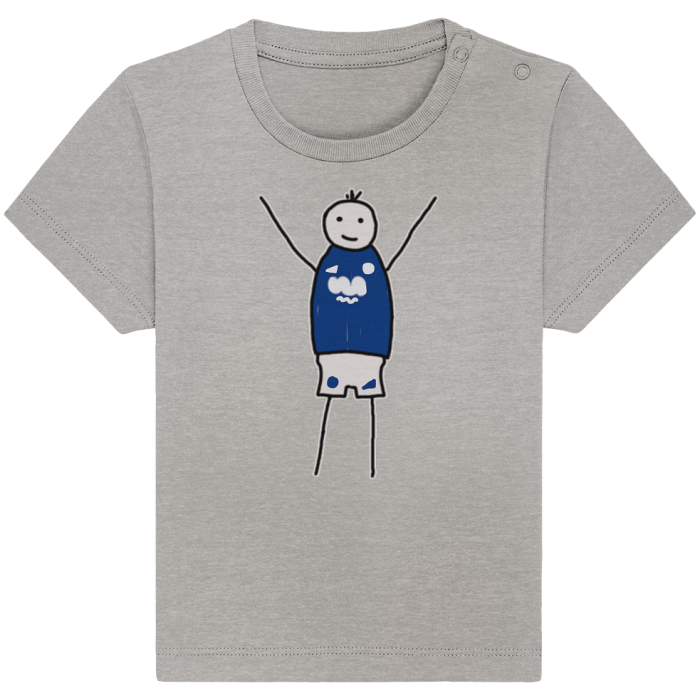 Schalke Fan T-Shirt Strichmännchen - Baby Organic Shirt