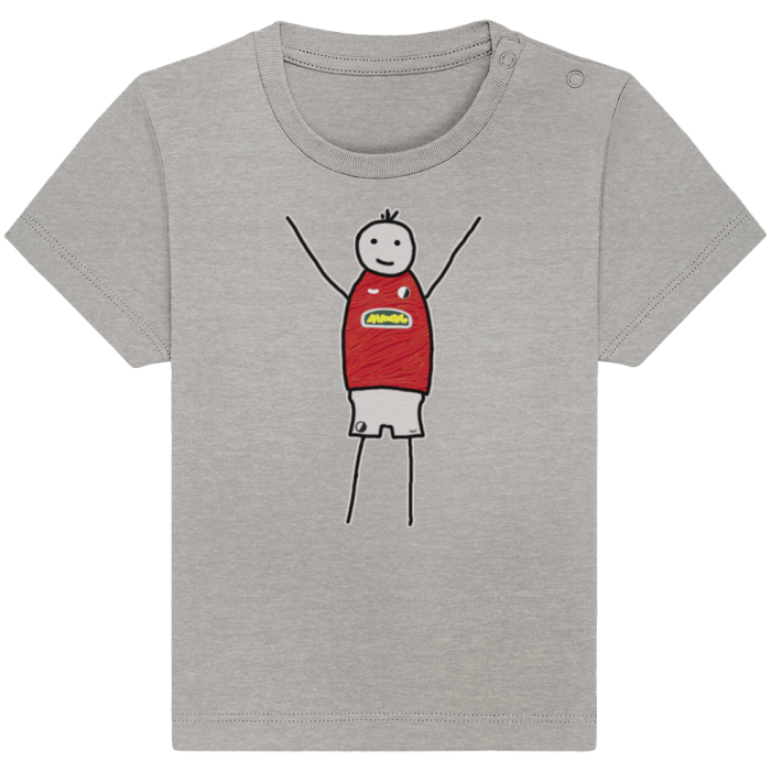 Freiburg Fan-T-Shirt Strichmännchen - Baby Organic Shirt