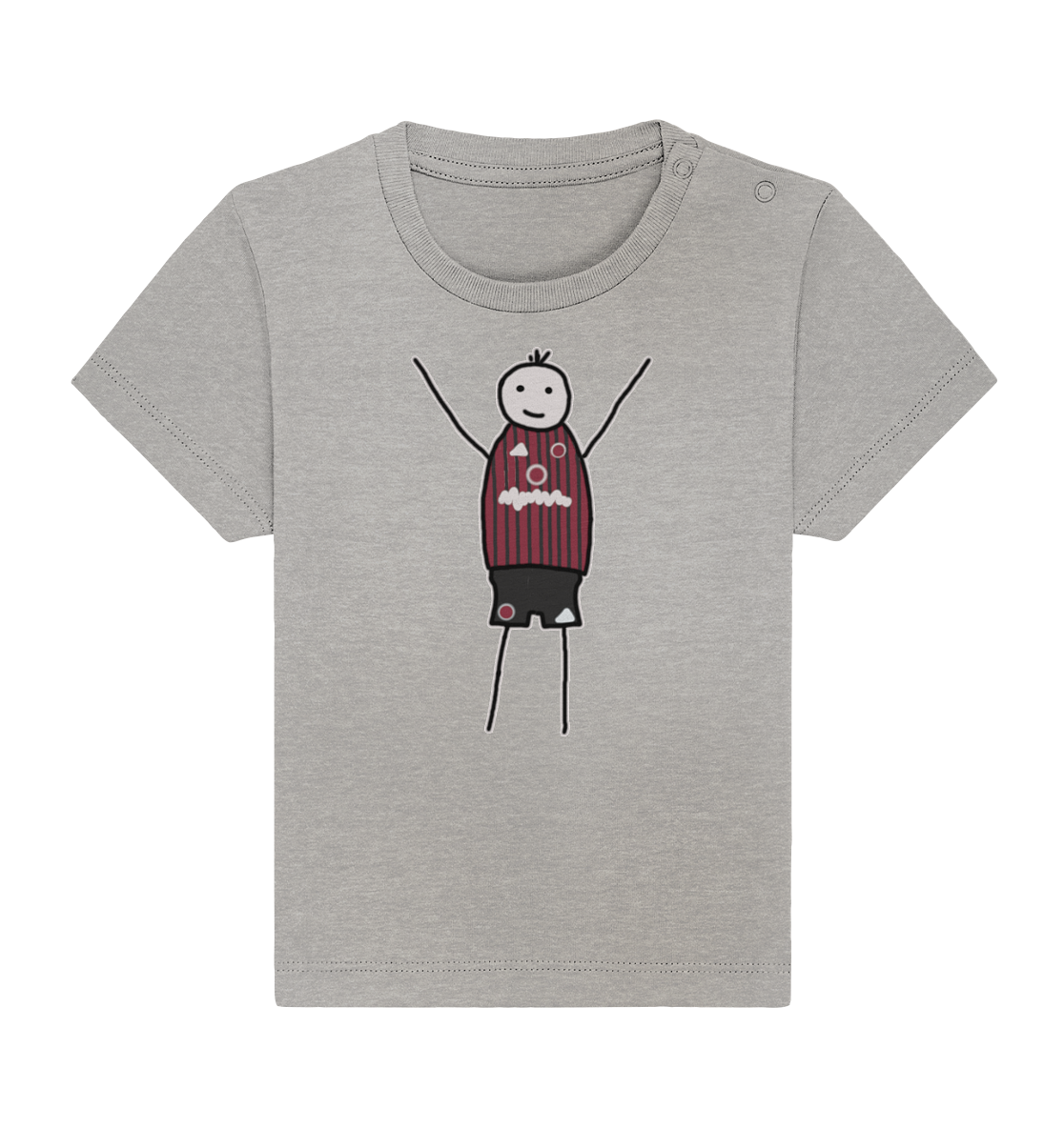 Nürnberg Fan-T-Shirt Strichmännchen - Baby Organic Shirt Nürnberg Fan-T-Shirt Strichmännchen - Baby Organic Shirt