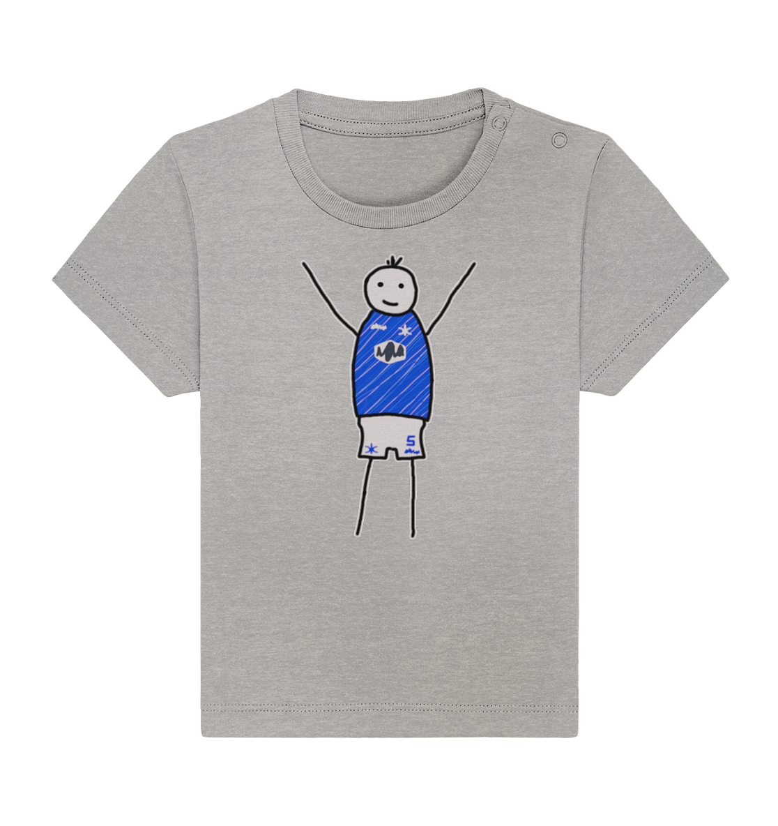 Darmstadt Fan-T-Shirt Strichmännchen - Baby Organic Shirt Darmstadt Fan-T-Shirt Strichmännchen - Baby Organic Shirt