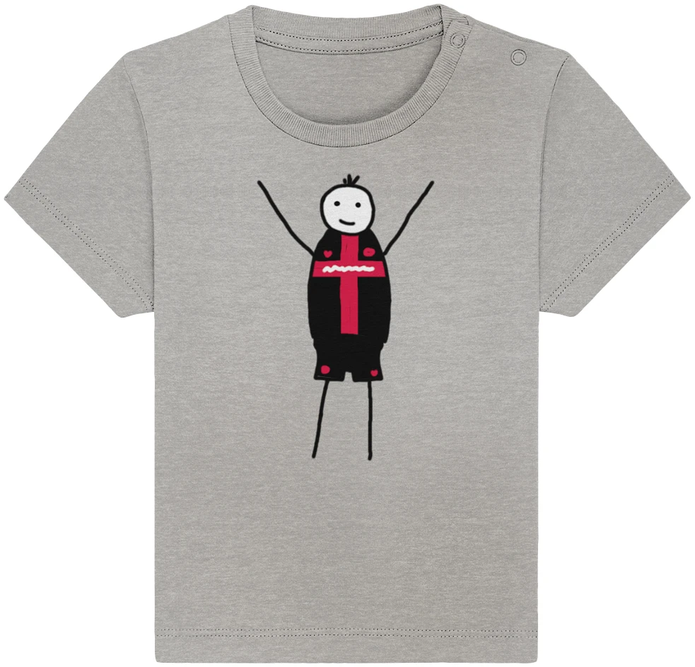 Leverkusen Fan-T-Shirt Strichmännchen - Baby Organic Shirt Leverkusen Fan-T-Shirt Strichmännchen - Baby Organic Shirt
