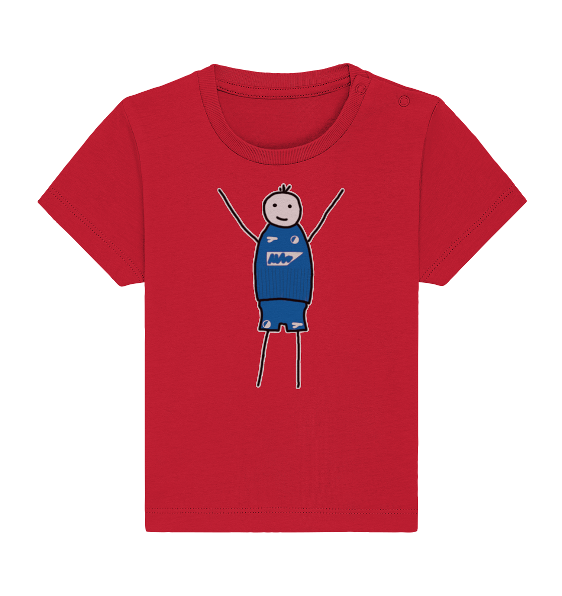 Hoffenheim Fan-T-Shirt Strichmänchen - Baby Organic Shirt Hoffenheim Fan-T-Shirt Strichmänchen - Baby Organic Shirt