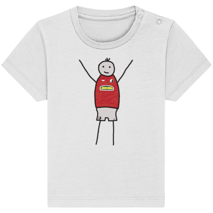 Freiburg Fan-T-Shirt Strichmännchen - Baby Organic Shirt