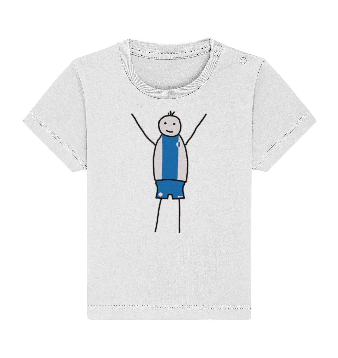 Magdeburg Fan-T-Shirt Strichmännchen - Baby Organic Shirt Magdeburg Fan-T-Shirt Strichmännchen - Baby Organic Shirt