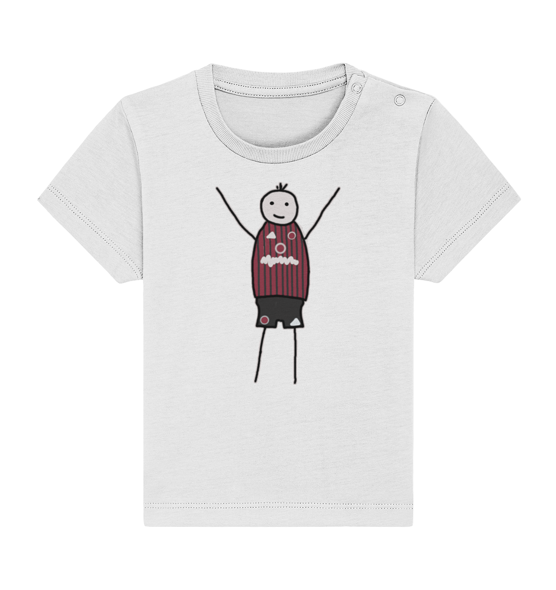 Nürnberg Fan-T-Shirt Strichmännchen - Baby Organic Shirt Nürnberg Fan-T-Shirt Strichmännchen - Baby Organic Shirt