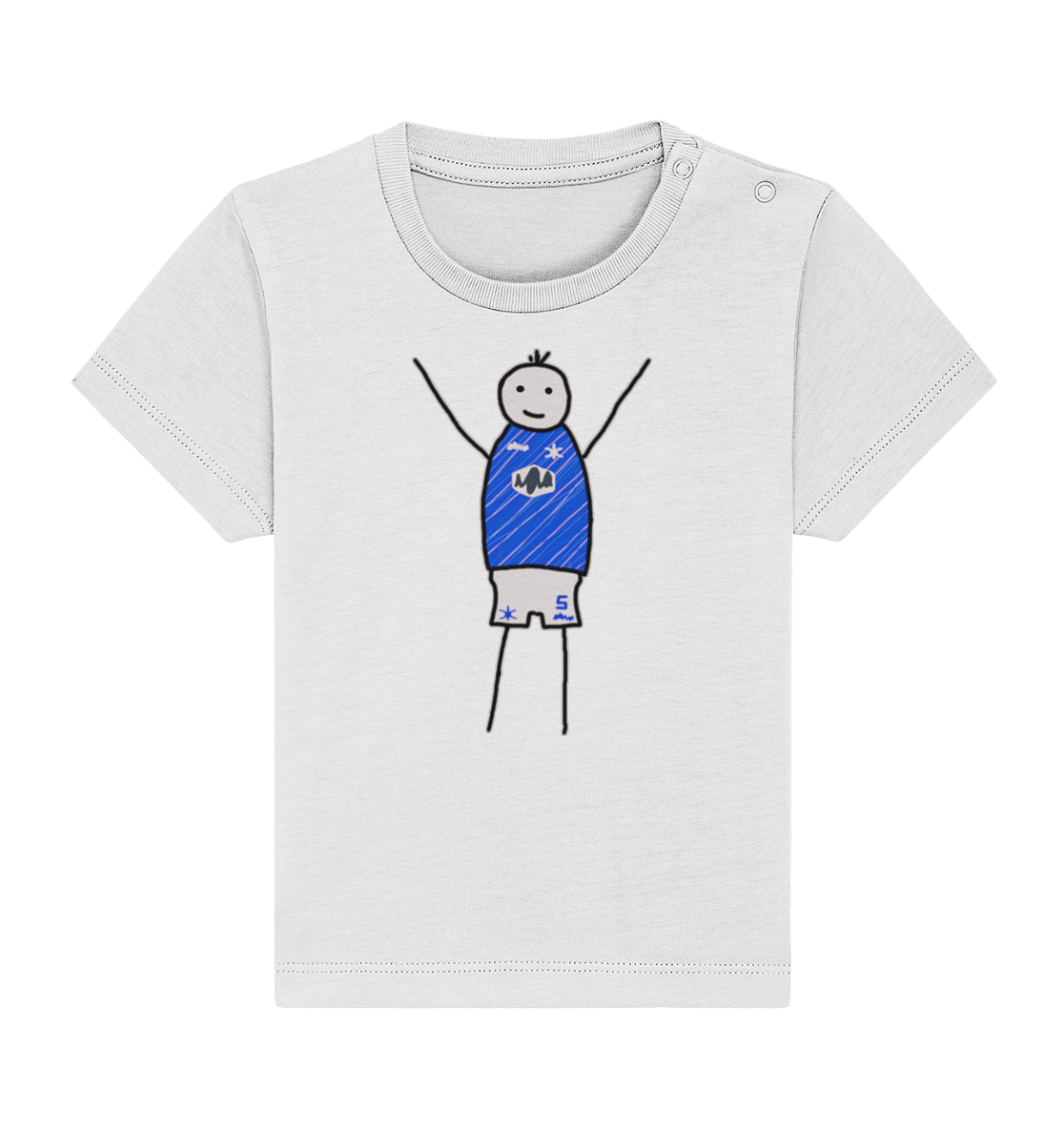 Darmstadt Fan-T-Shirt Strichmännchen - Baby Organic Shirt Darmstadt Fan-T-Shirt Strichmännchen - Baby Organic Shirt