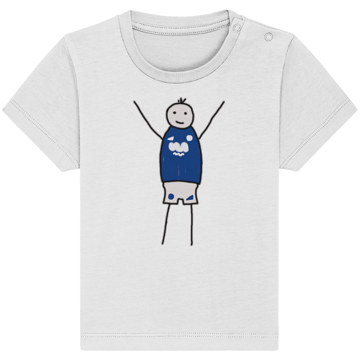 Schalke Fan T-Shirt Strichmännchen - Baby Organic Shirt