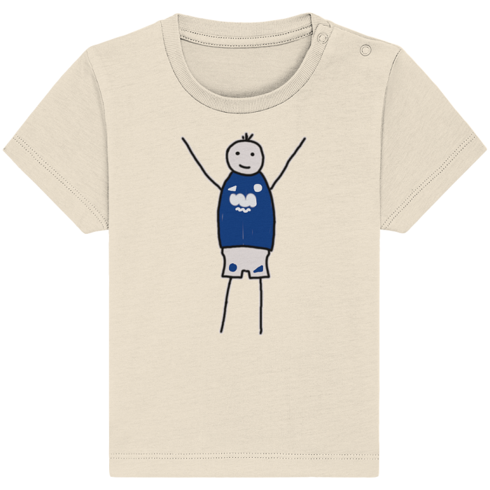 Schalke Fan T-Shirt Strichmännchen - Baby Organic Shirt