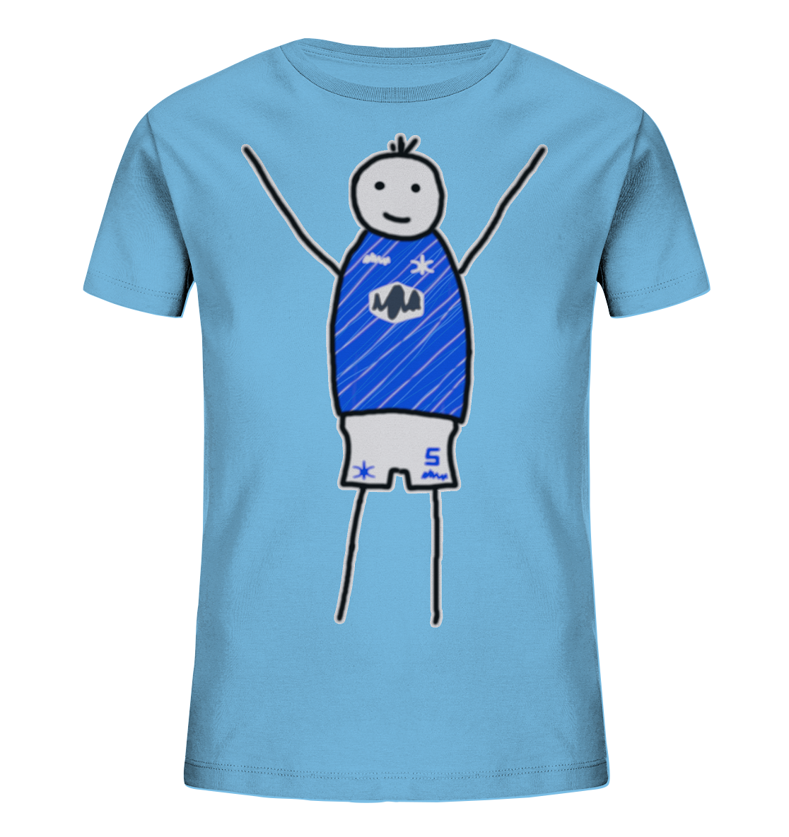 Darmstadt Fan-T-Shirt Strichmännchen - Kids Organic Shirt Darmstadt Fan-T-Shirt Strichmännchen - Kids Organic Shirt