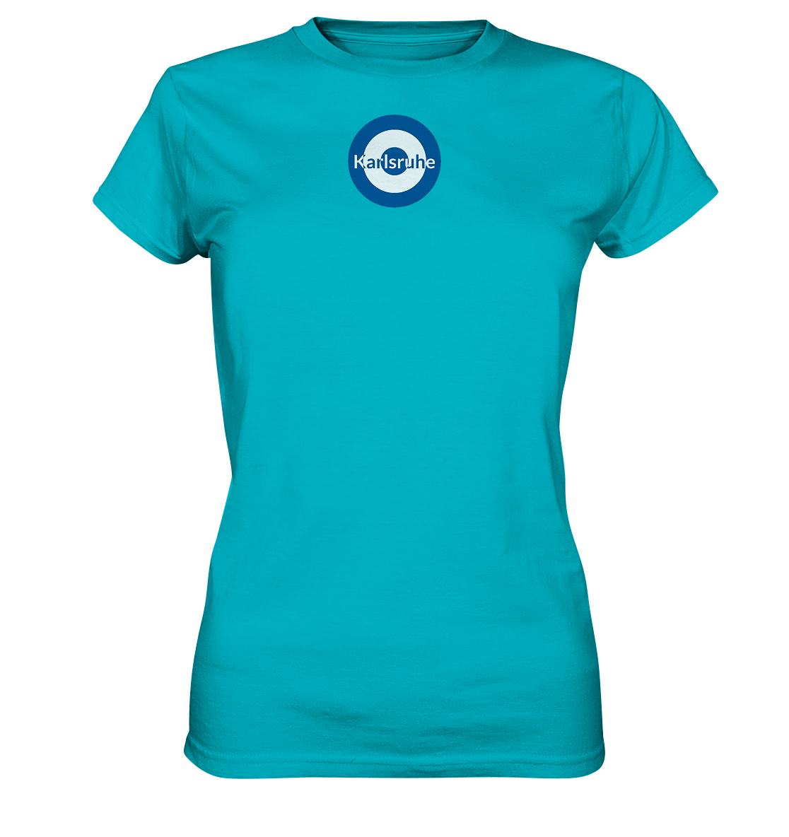 Karlsruhe Fan T-Shirt Kokarde klein "Karlsruhe" - Ladies Premium Shirt Karlsruhe Fan T-Shirt Kokarde klein "Karlsruhe" - Ladies Premium Shirt