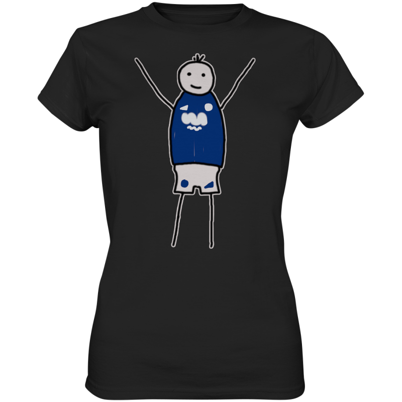 Schalke Fan T-Shirt Strichmännchen - Ladies Premium Shirt