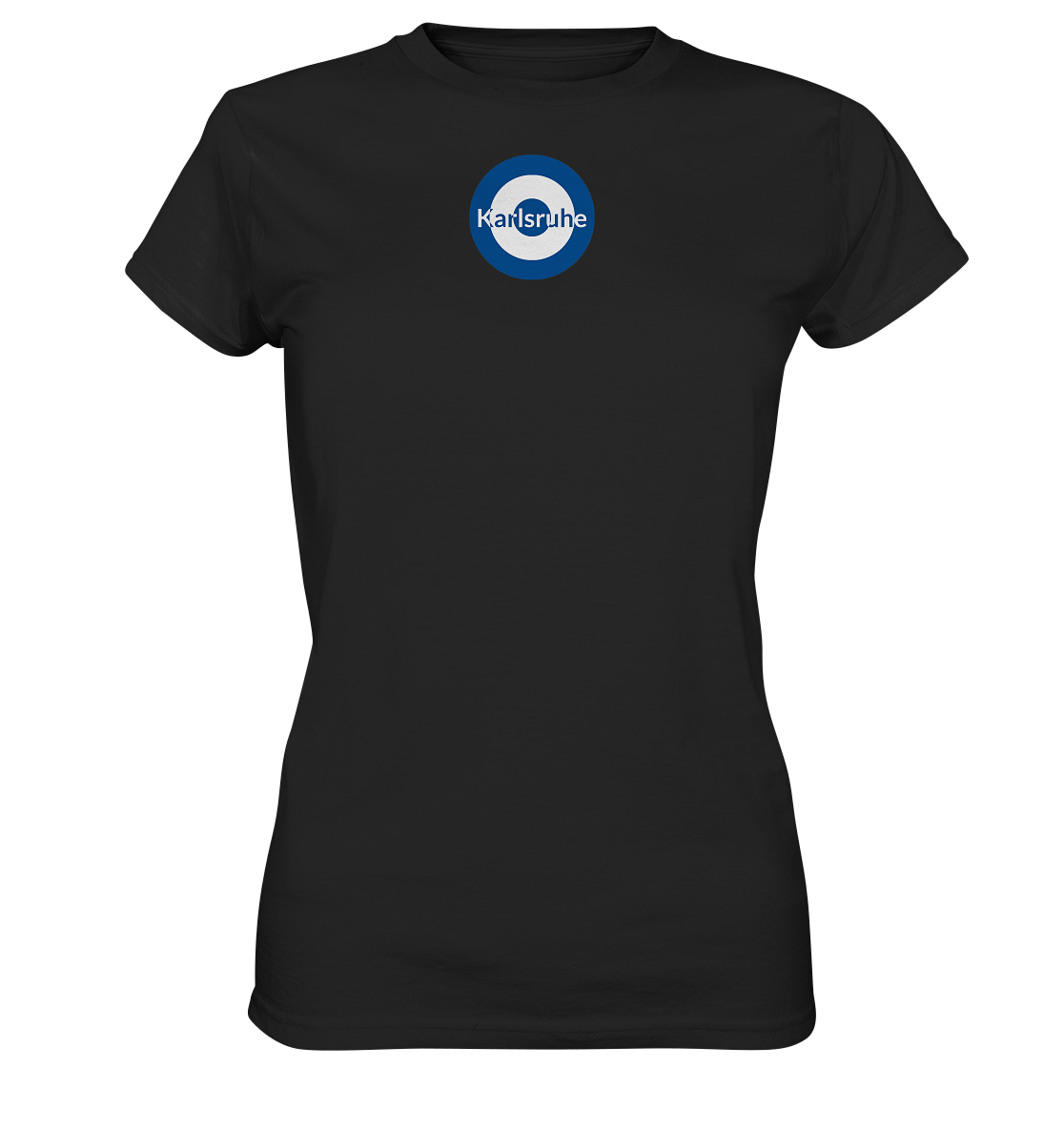 Karlsruhe Fan T-Shirt Kokarde klein "Karlsruhe" - Ladies Premium Shirt Karlsruhe Fan T-Shirt Kokarde klein "Karlsruhe" - Ladies Premium Shirt