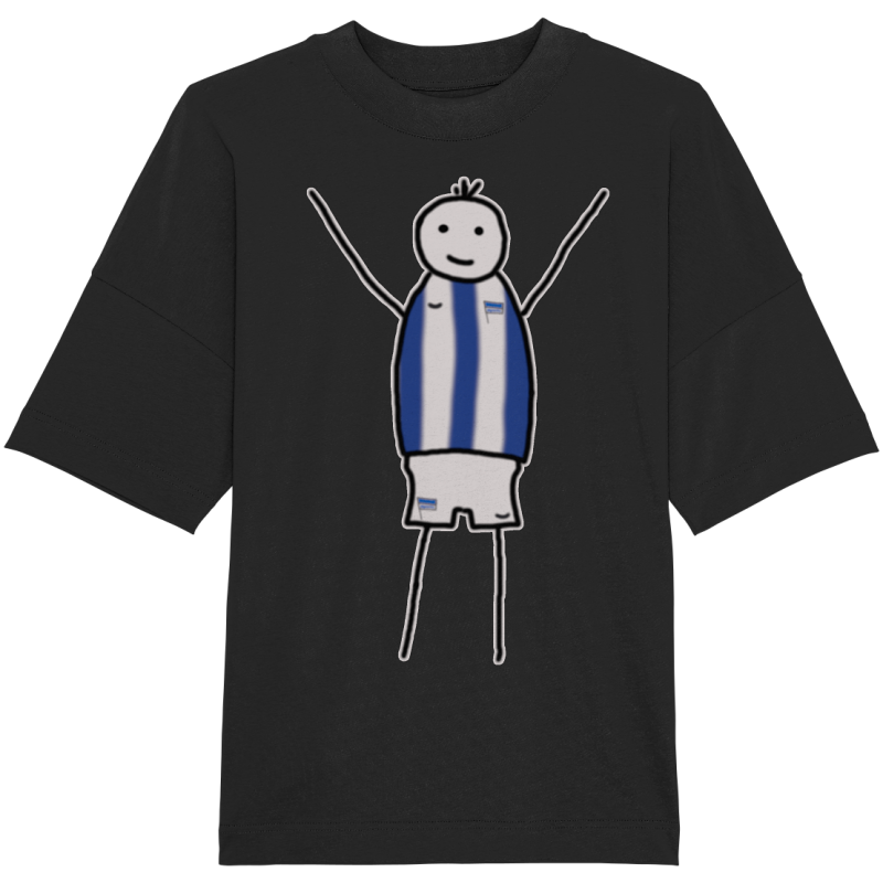 Berlin Fan-T-Shirt Strichmännchen - Organic Oversize Shirt