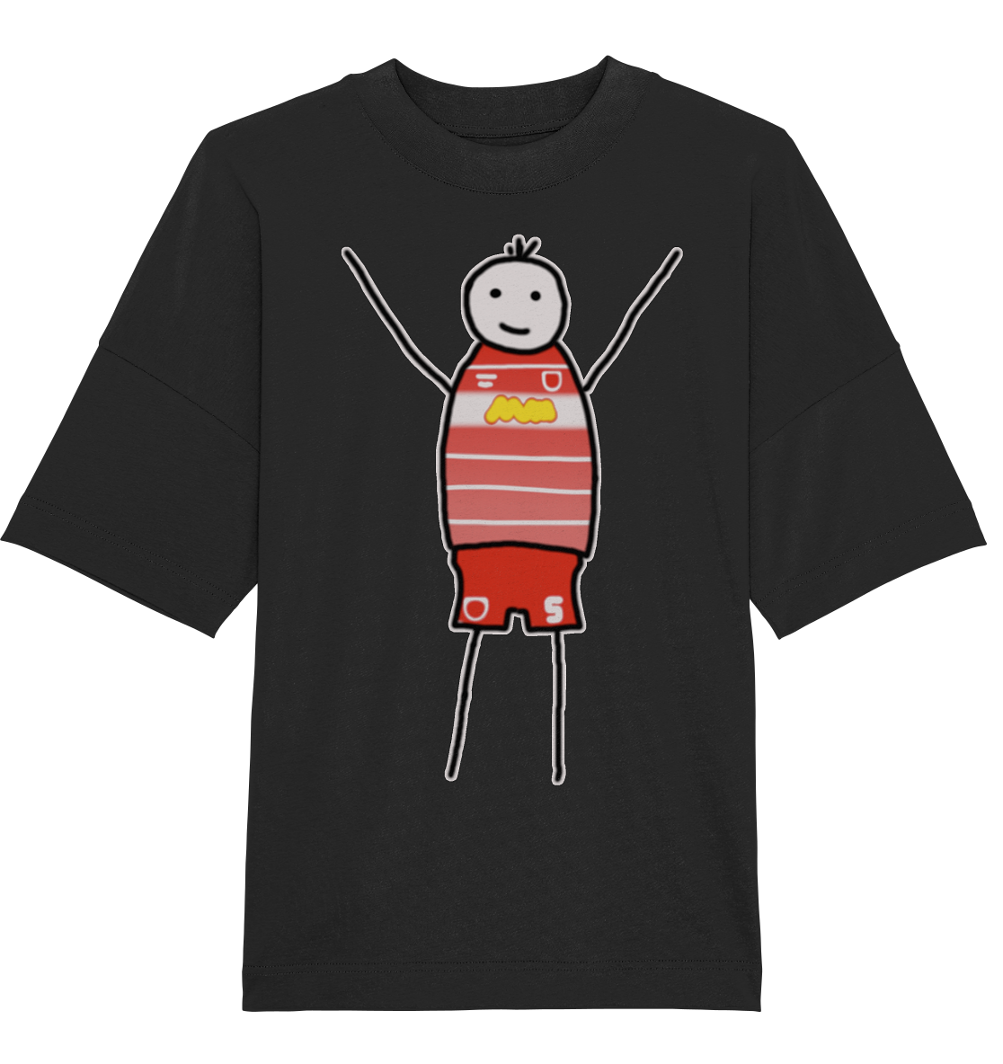 Regensburg Fan-T-Shirt Strichmännchen - Organic Oversize Shirt Regensburg Fan-T-Shirt Strichmännchen - Organic Oversize Shirt