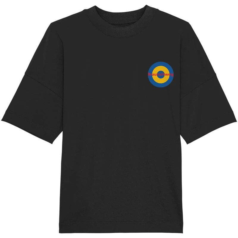 Braunschweig Fan T-Shirt Kokarde klein "Braunschweig" rot - Organic Oversize Shirt