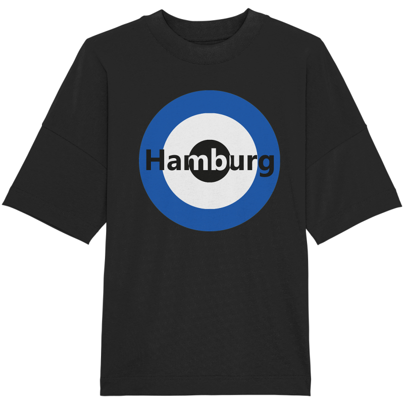 Hamburg Fan-T-Shirt Kokarde groß "Hamburg" - Organic Oversize Shirt