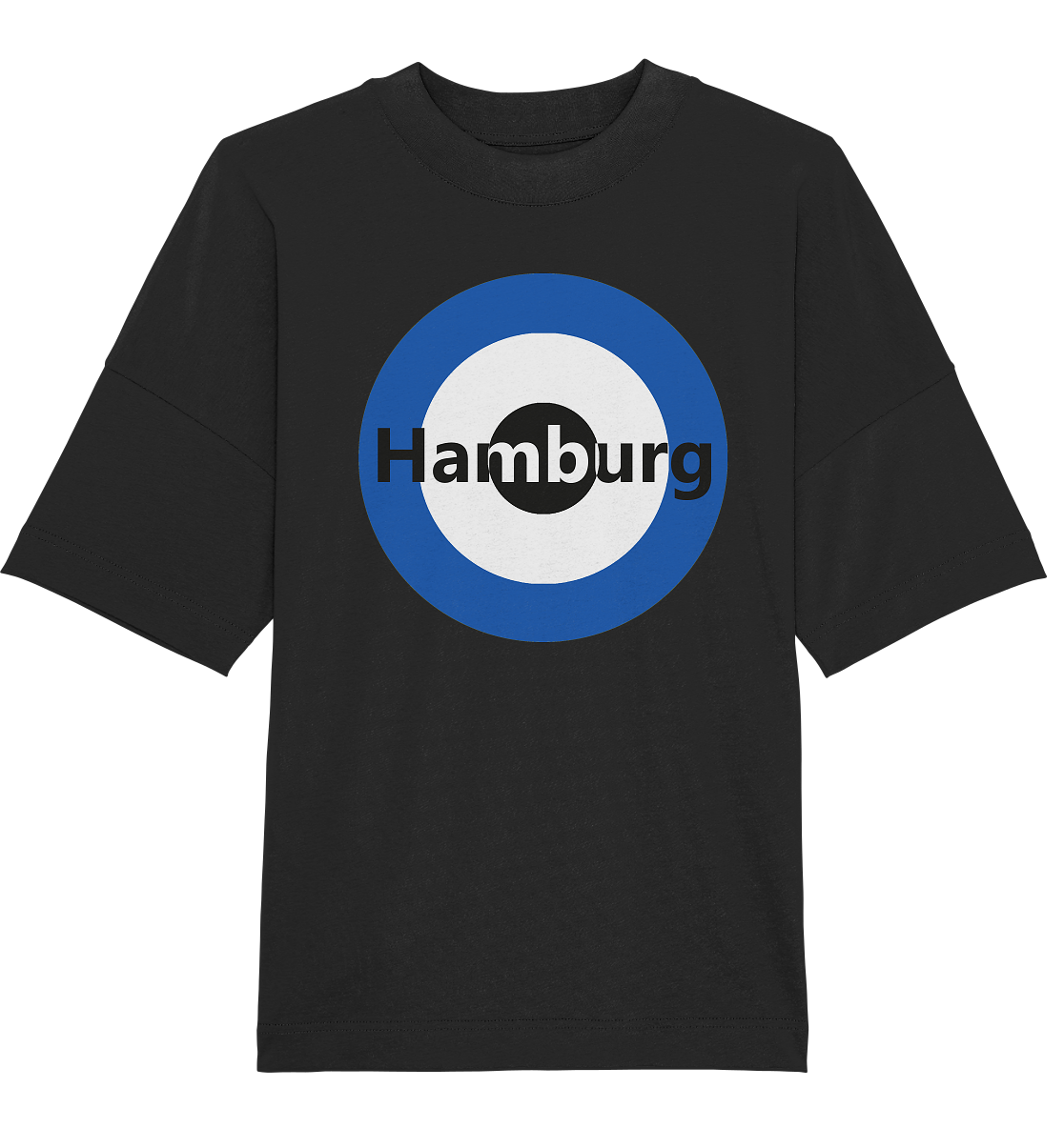 Hamburg Fan-T-Shirt Kokarde groß "Hamburg" - Organic Oversize Shirt Hamburg Fan-T-Shirt Kokarde groß "Hamburg" - Organic Oversize Shirt