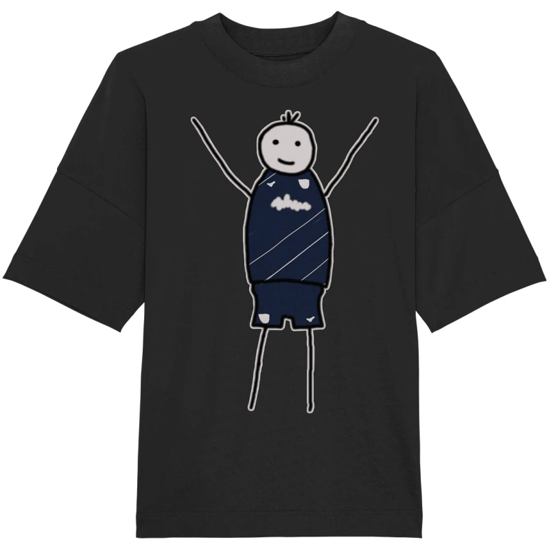 Bochum Fan T-Shirt Strichmännchen - Organic Oversize Shirt Bochum Fan T-Shirt Strichmännchen - Organic Oversize Shirt