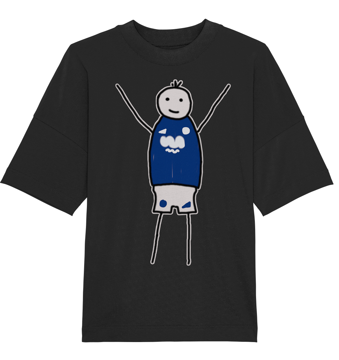 Schalke Fan T-Shirt Strichmännchen - Organic Oversize Shirt Schalke Fan T-Shirt Strichmännchen - Organic Oversize Shirt