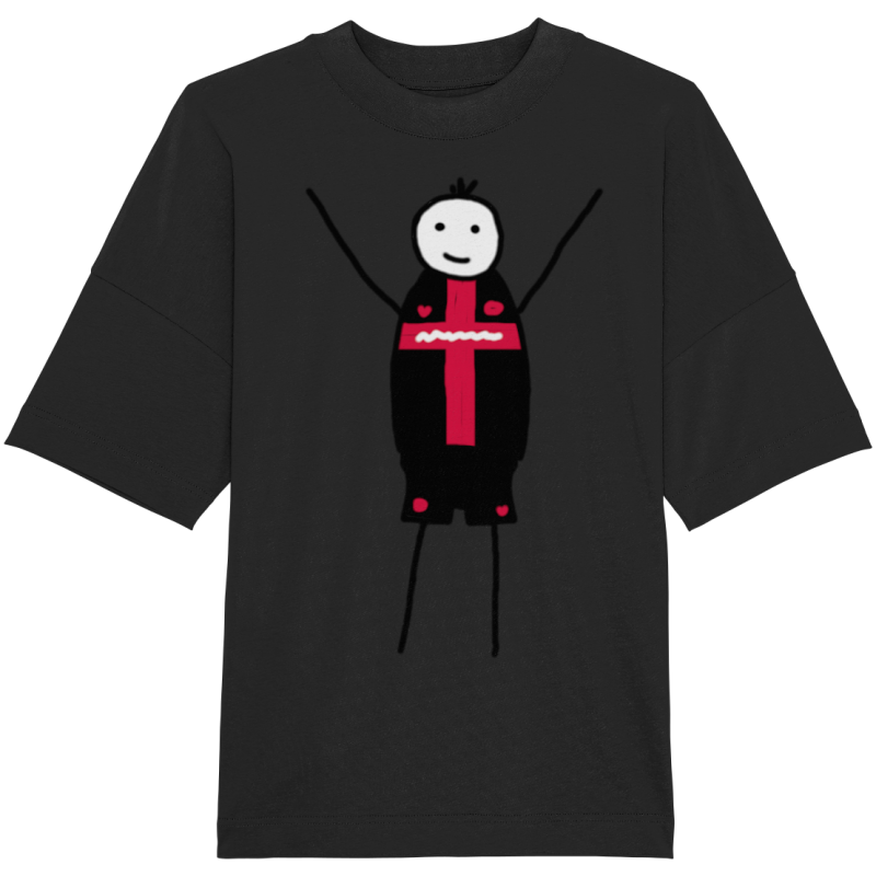 Leverkusen Fan-T-Shirt Strichmännchen - Organic Oversize Shirt