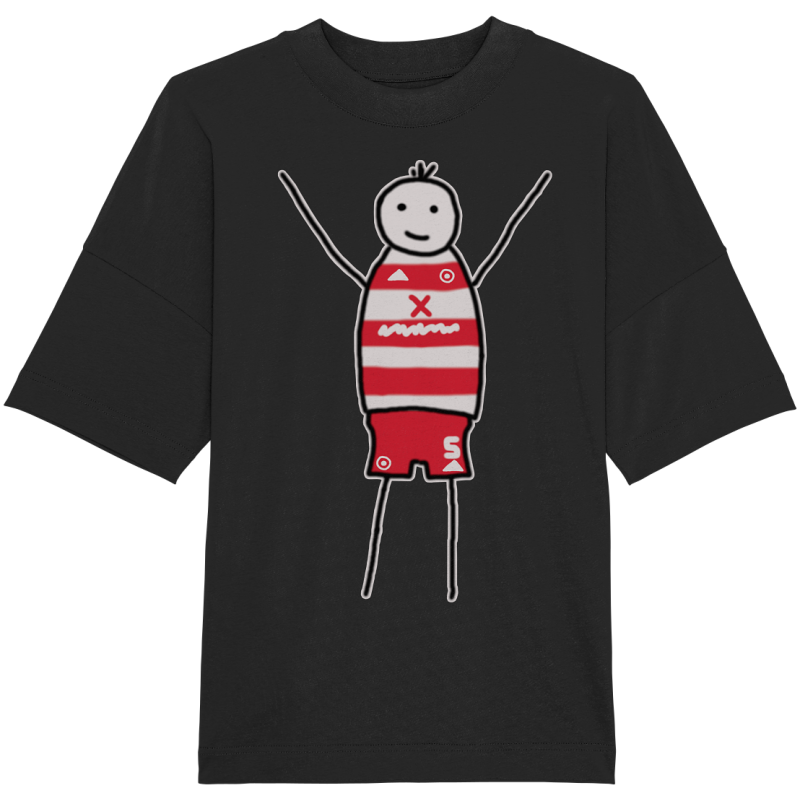 Düsseldorf Fan-T-Shirt Strichmännchen - Organic Oversize Shirt