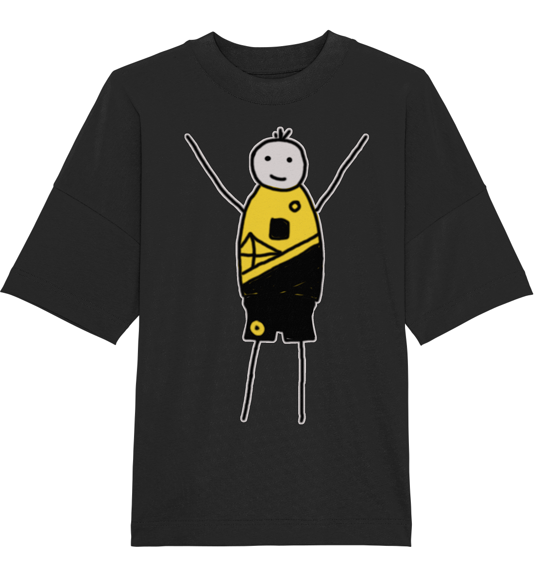Dortmund Fan-T-Shirt Strichmännchen - Organic Oversize Shirt Dortmund Fan-T-Shirt Strichmännchen - Organic Oversize Shirt