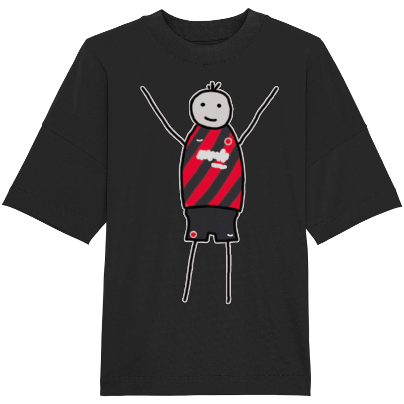 Frankfurt Fan-T-Shirt Strichmännchen - Organic Oversize Shirt