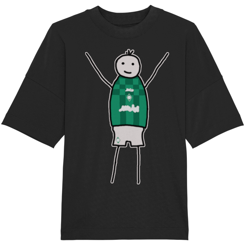 Bremen Fan-T-Shirt Strichmännchen - Organic Oversize Shirt