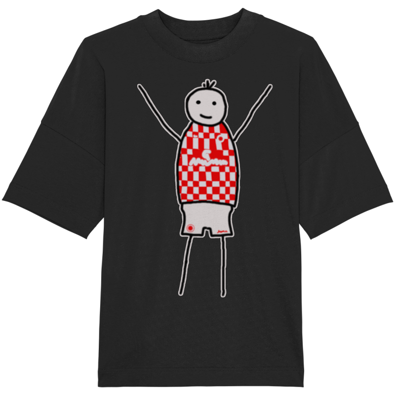 Mainz Fan-T-Shirt Strichmännchen - Organic Oversize Shirt