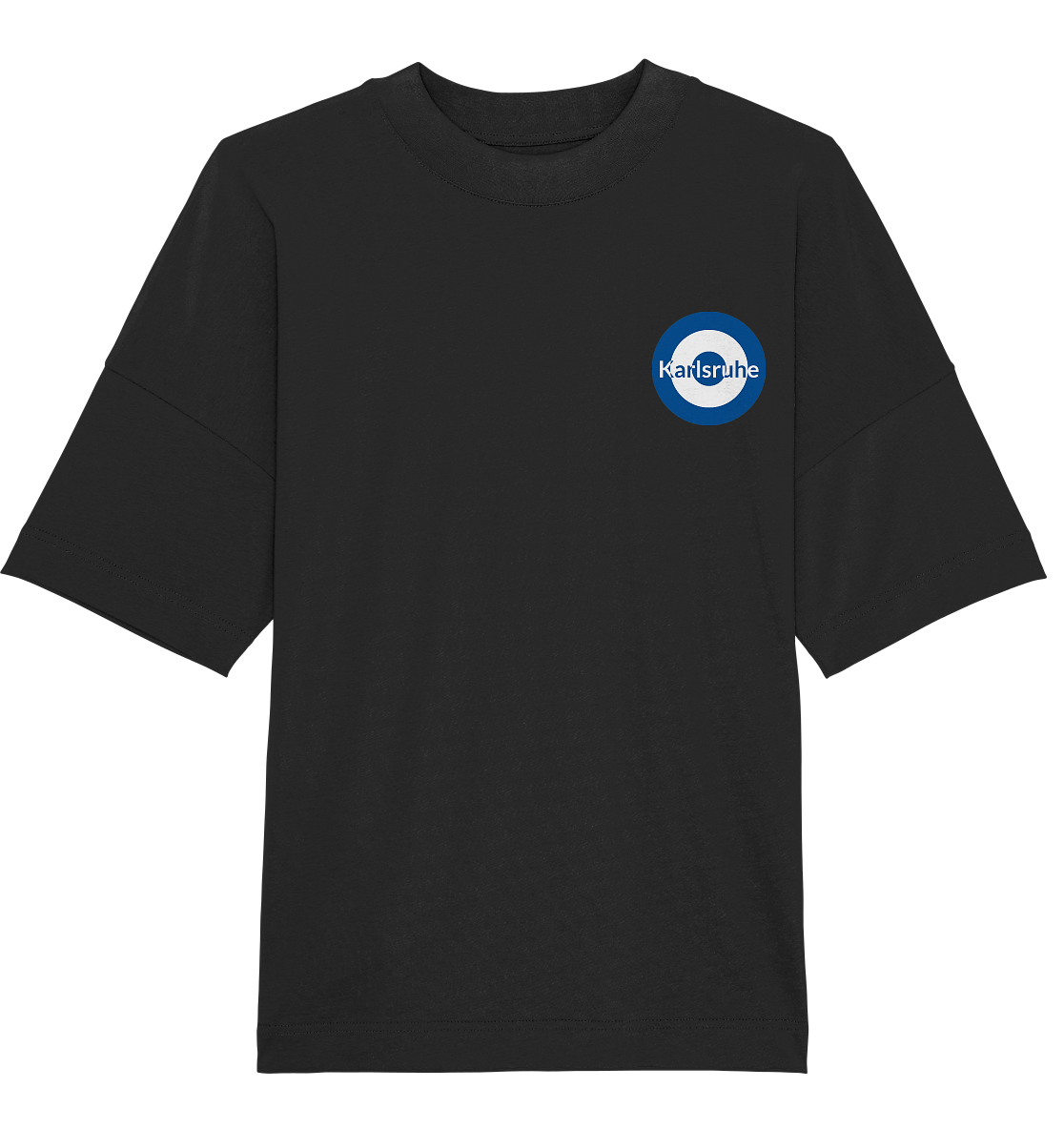 Karlsruhe Fan T-Shirt Kokarde klein "Karlsruhe" - Organic Oversize Shirt Karlsruhe Fan T-Shirt Kokarde klein "Karlsruhe" - Organic Oversize Shirt