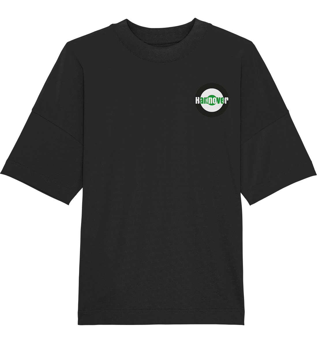 Hannover Fan-T-Shirt Kokarde klein "Hannover" - Organic Oversize Shirt Hannover Fan-T-Shirt Kokarde klein "Hannover" - Organic Oversize Shirt
