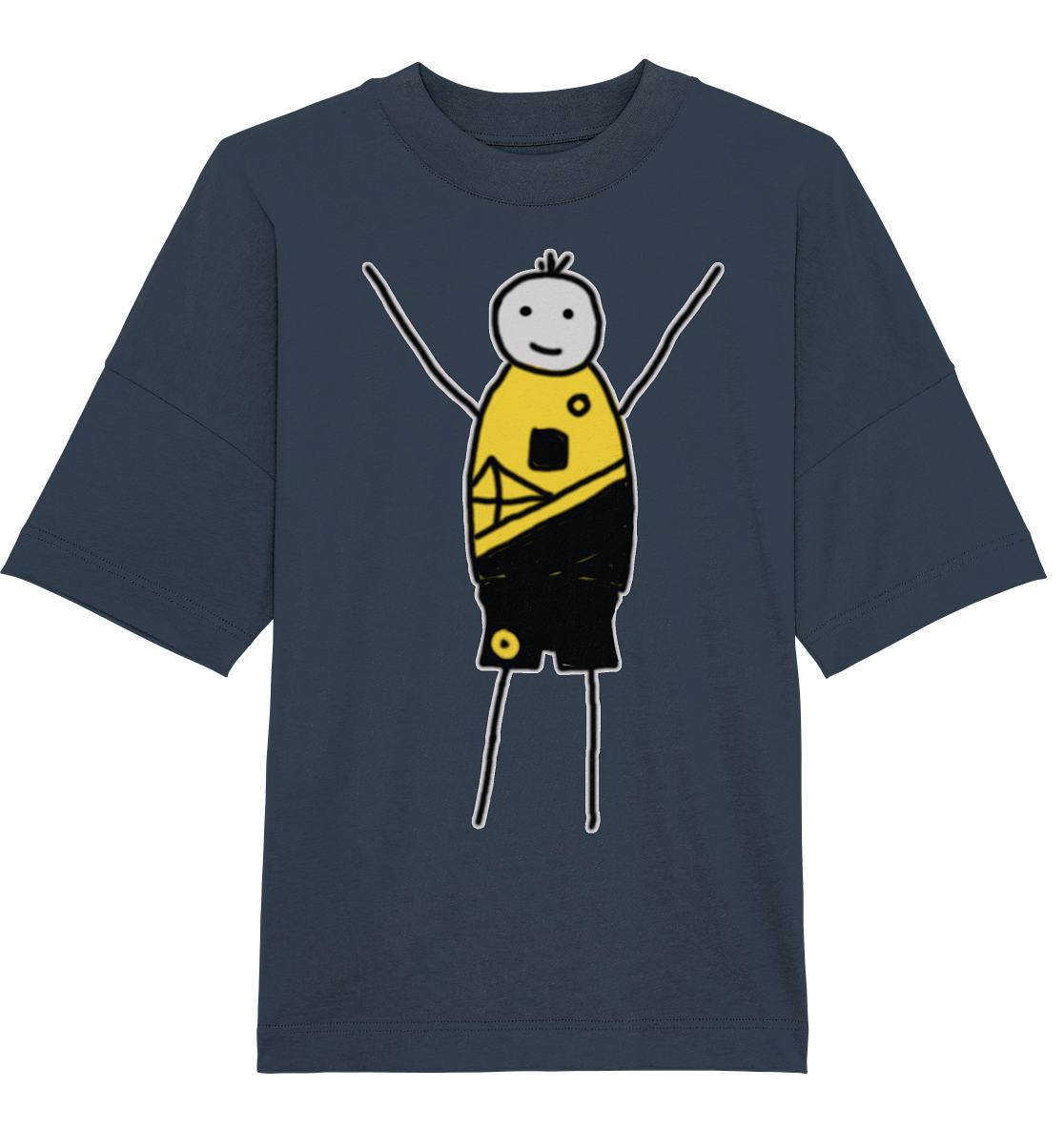 Dortmund Fan-T-Shirt Strichmännchen - Organic Oversize Shirt Dortmund Fan-T-Shirt Strichmännchen - Organic Oversize Shirt