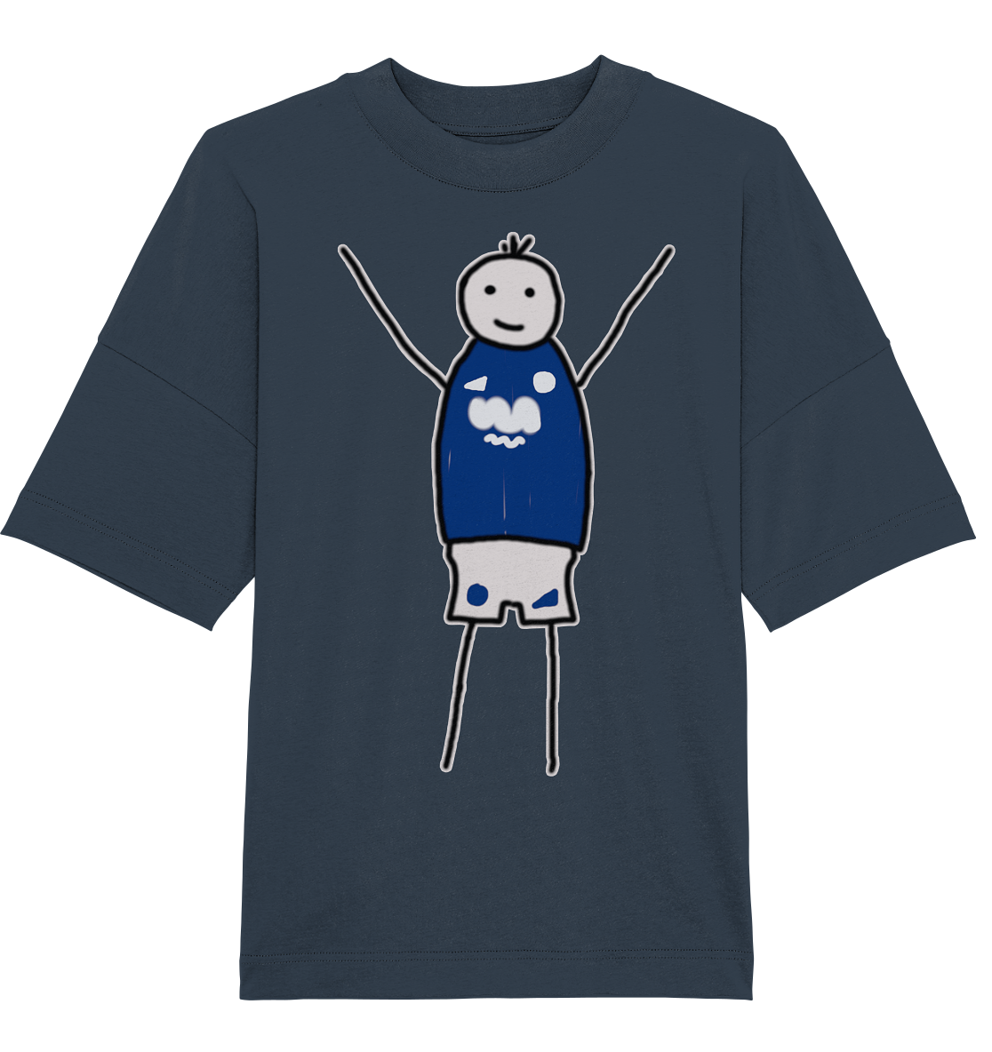 Schalke Fan T-Shirt Strichmännchen - Organic Oversize Shirt Schalke Fan T-Shirt Strichmännchen - Organic Oversize Shirt