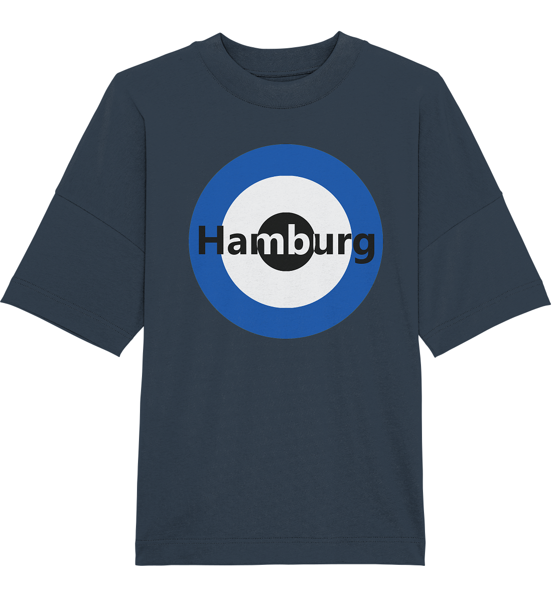 Hamburg Fan-T-Shirt Kokarde groß "Hamburg" - Organic Oversize Shirt Hamburg Fan-T-Shirt Kokarde groß "Hamburg" - Organic Oversize Shirt