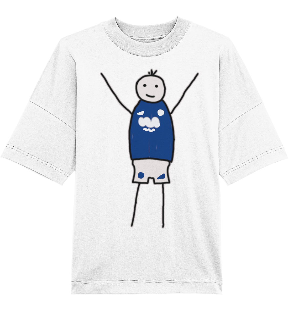 Schalke Fan T-Shirt Strichmännchen - Organic Oversize Shirt Schalke Fan T-Shirt Strichmännchen - Organic Oversize Shirt