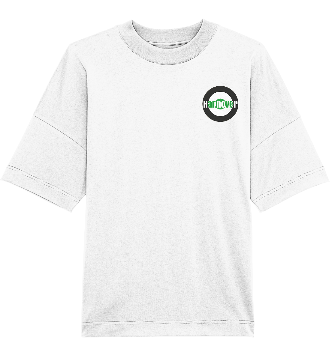 Hannover Fan-T-Shirt Kokarde klein "Hannover" - Organic Oversize Shirt Hannover Fan-T-Shirt Kokarde klein "Hannover" - Organic Oversize Shirt