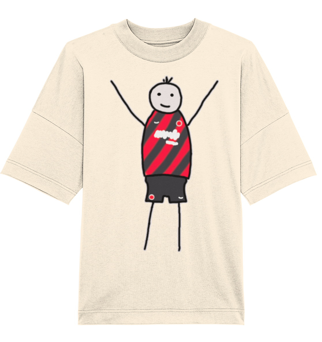 Frankfurt Fan-T-Shirt Strichmännchen - Organic Oversize Shirt Frankfurt Fan-T-Shirt Strichmännchen - Organic Oversize Shirt