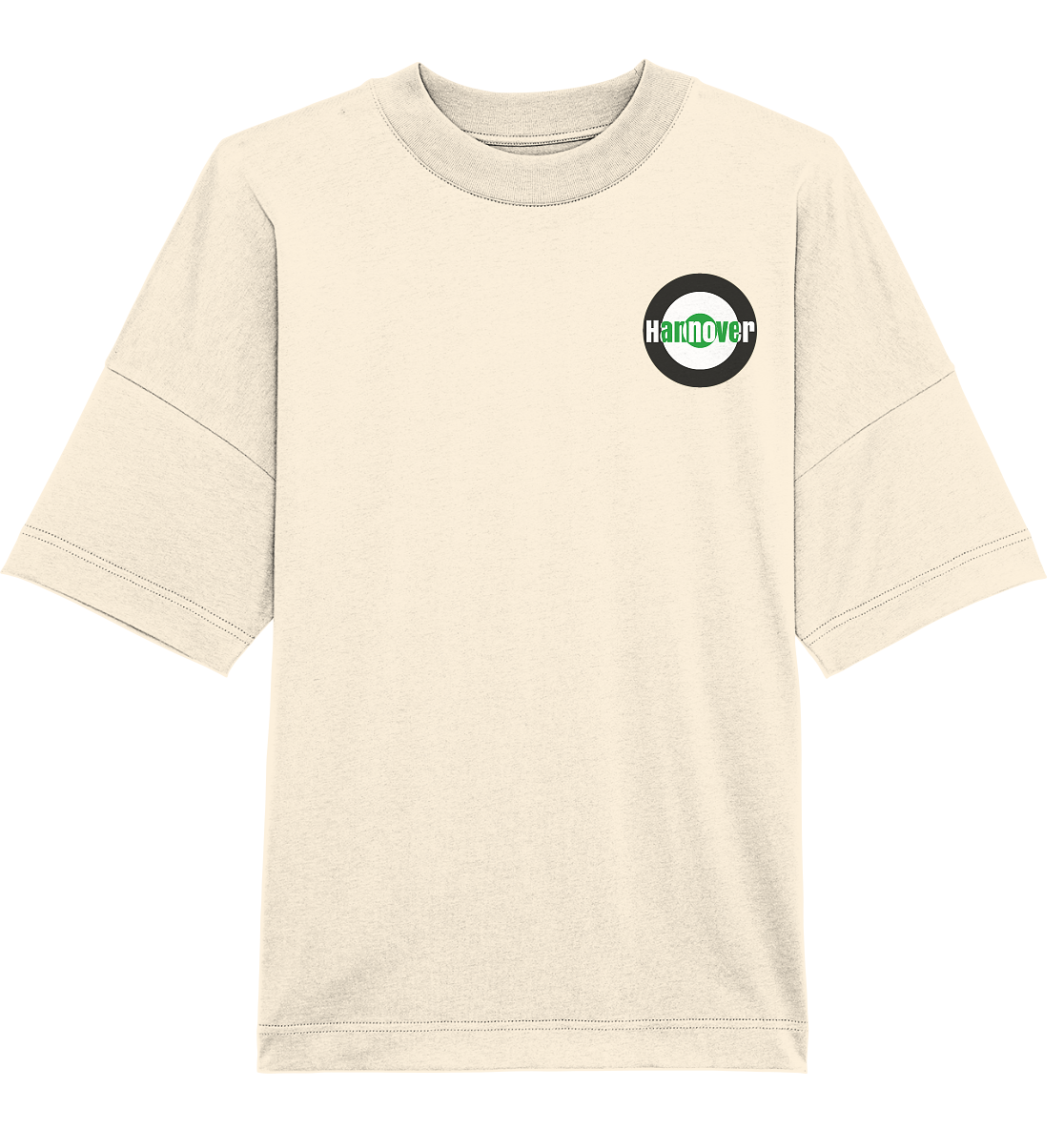 Hannover Fan-T-Shirt Kokarde klein "Hannover" - Organic Oversize Shirt Hannover Fan-T-Shirt Kokarde klein "Hannover" - Organic Oversize Shirt
