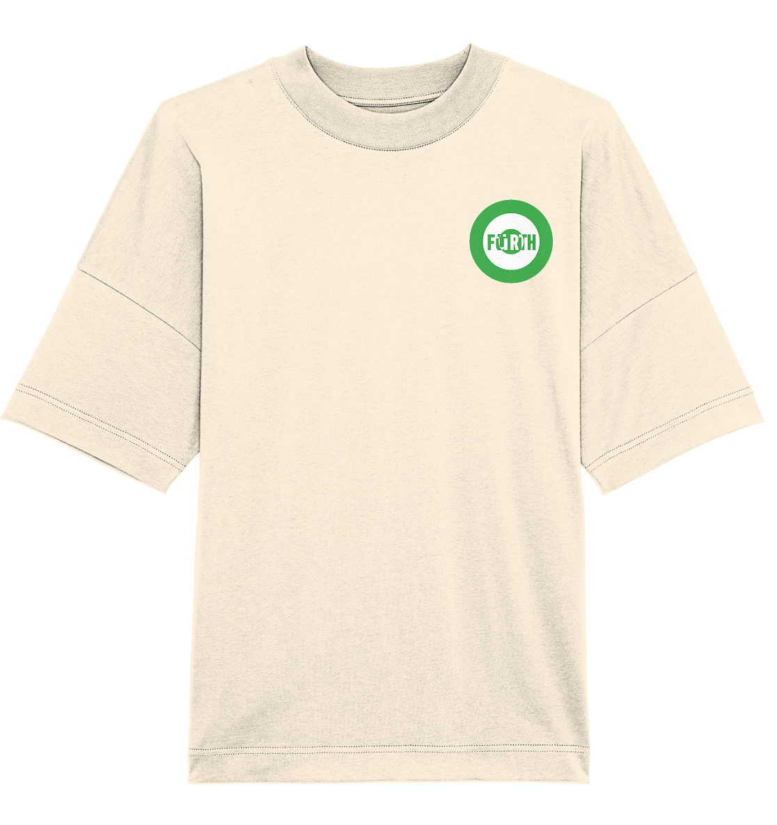 Fürth Fan-T-Shirt Kokarde klein "Fürth" - Organic Oversize Shirt Fürth Fan-T-Shirt Kokarde klein "Fürth" - Organic Oversize Shirt
