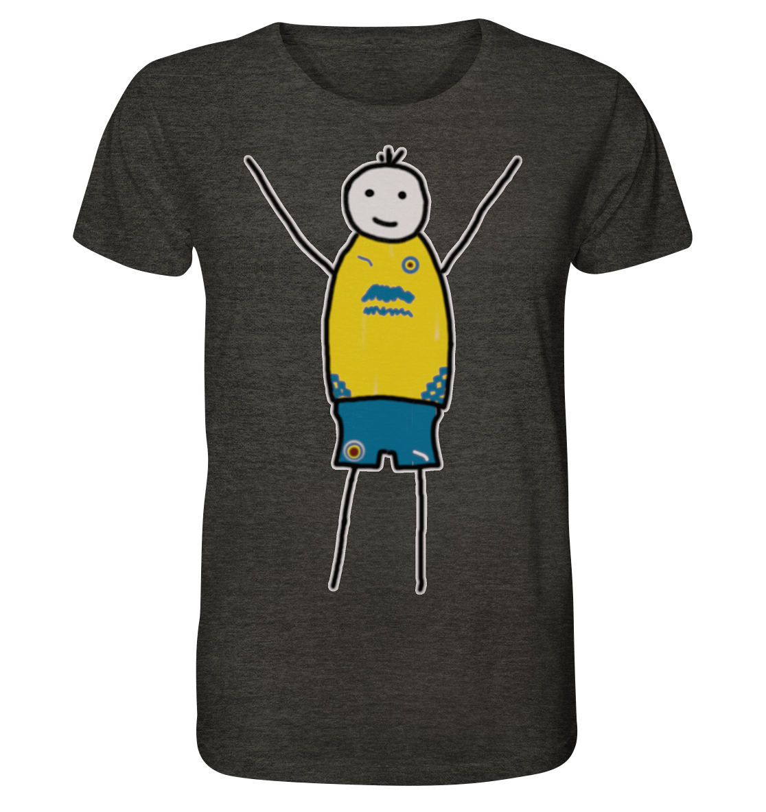 Braunschweig Fan-T-Shirt Strichmännchen - Organic Shirt Braunschweig Fan-T-Shirt Strichmännchen - Organic Shirt