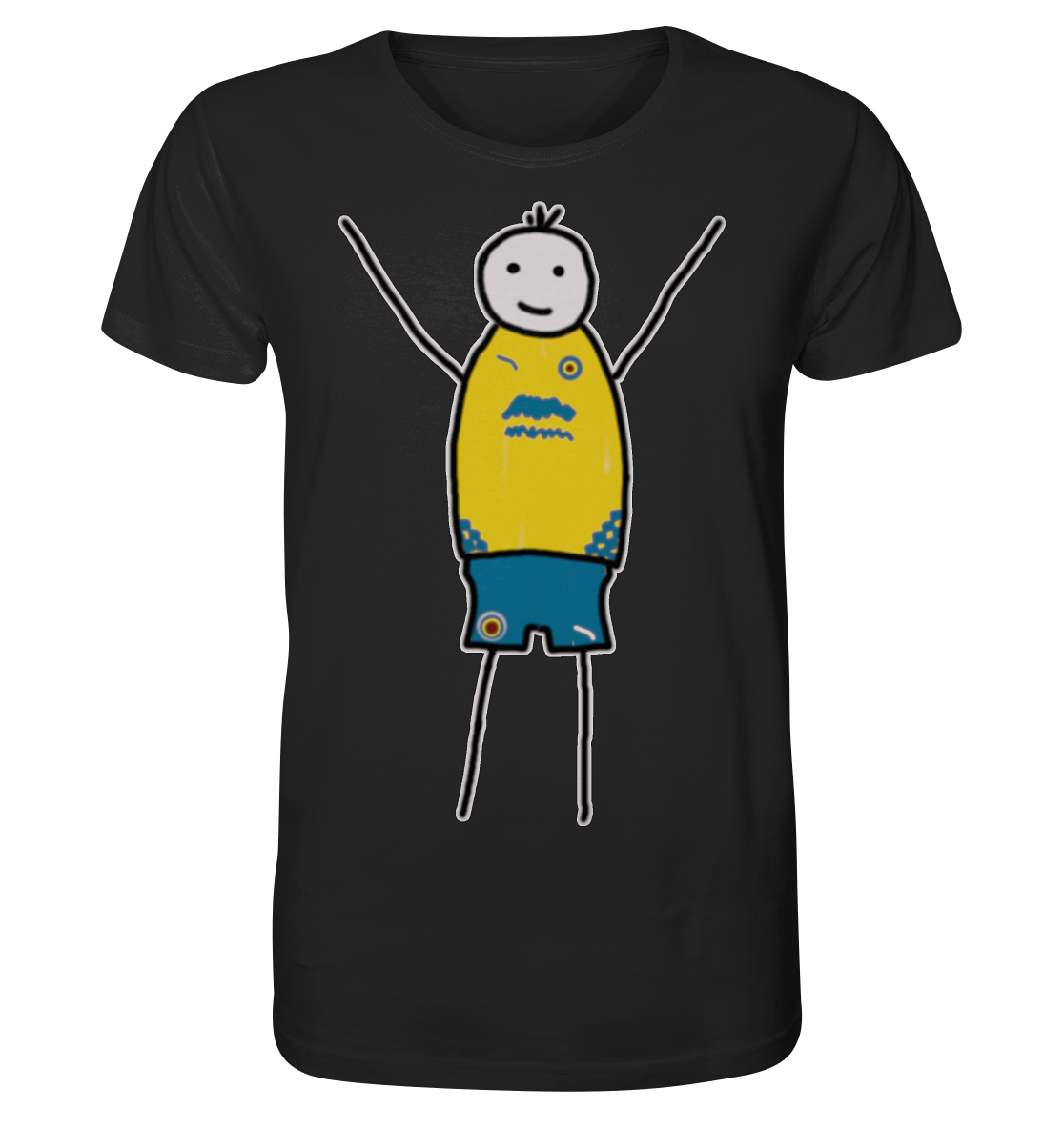 Braunschweig Fan-T-Shirt Strichmännchen - Organic Shirt Braunschweig Fan-T-Shirt Strichmännchen - Organic Shirt